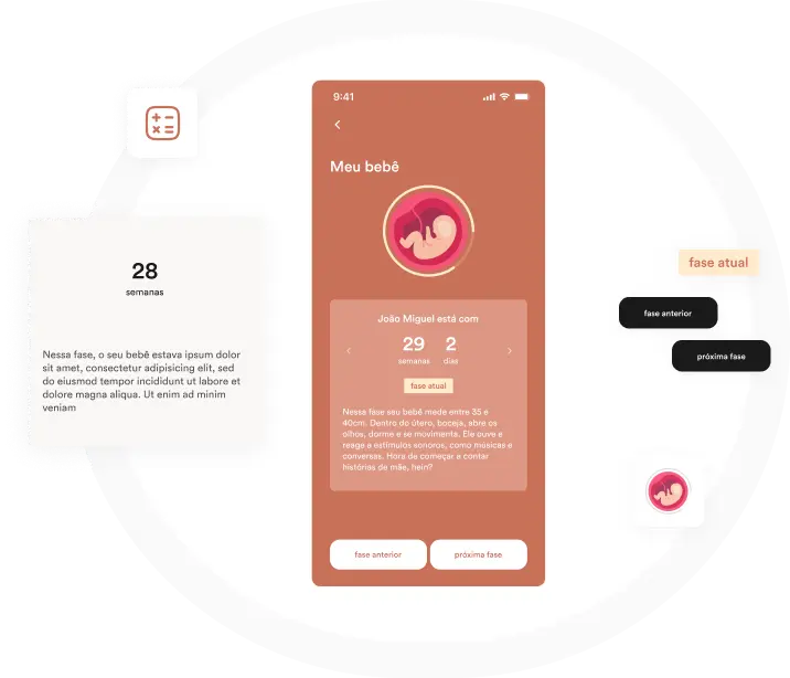 tela de perfil do bebe